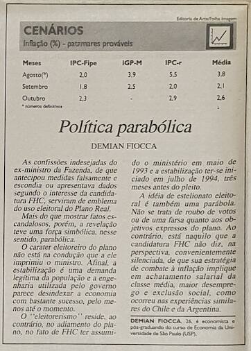 Coluna Demian Fiocca Folha de São Paulo